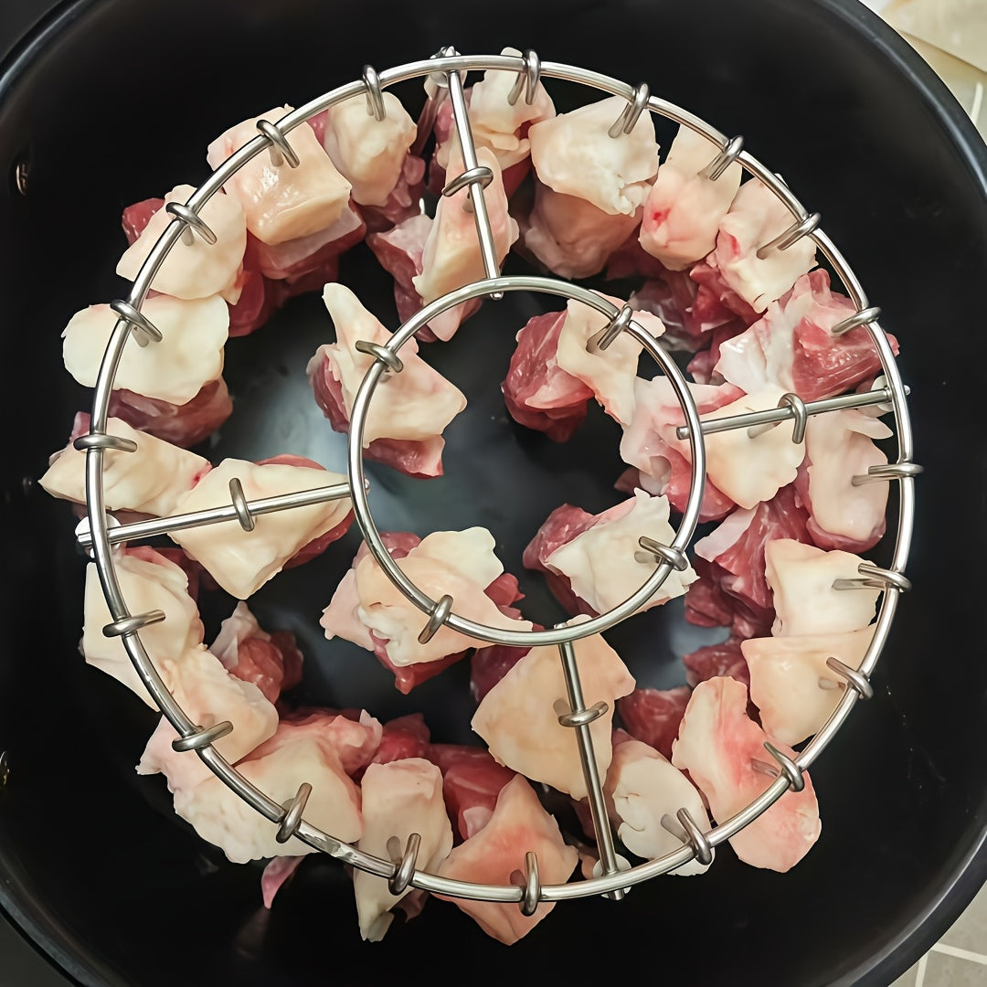 🔥304 stainless steel vertical grill with 24 skewers