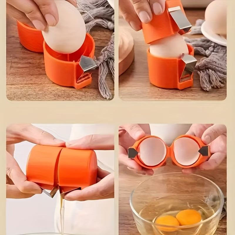 🥚Durable Egg Opener with Sharp Metal Blade & Ergonomic Non-Slip Handle
