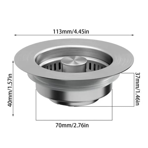 š„Upgraded 3 in 1 Kitchen Sink Drain Strainer