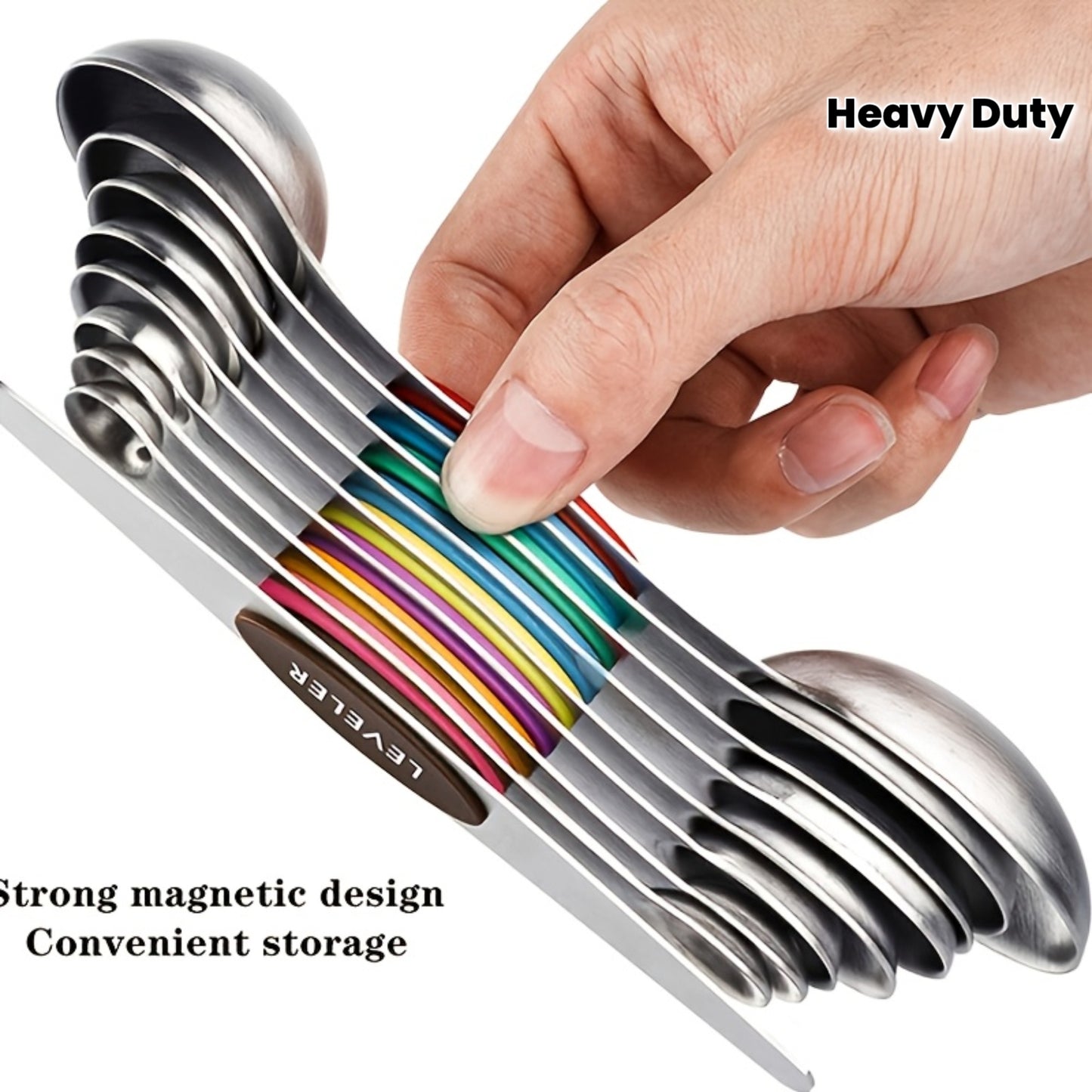 9 magnetic measuring spoons