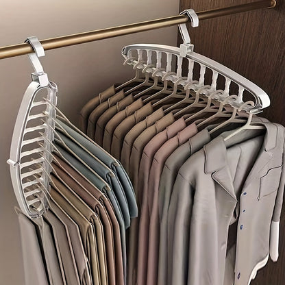Eleven-hole multi-functional rotating clothes hanger