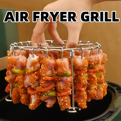 🔥304 stainless steel vertical grill with 24 skewers