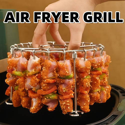 🔥304 stainless steel vertical grill with 24 skewers