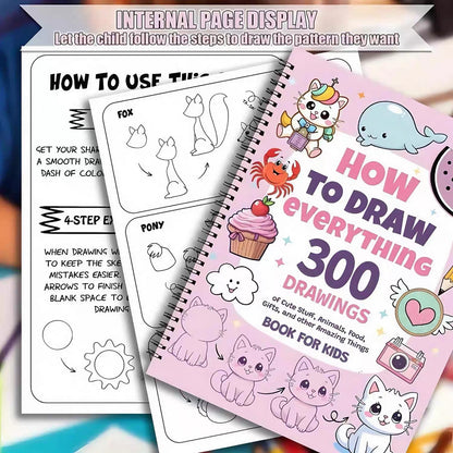 📘300-Step Drawing Book