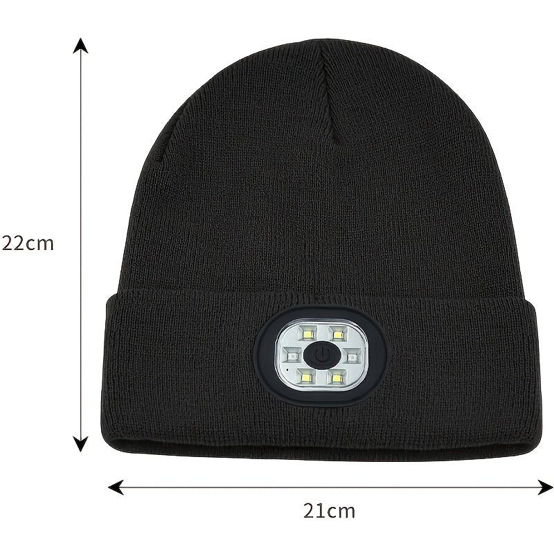 🎧Bluetooth LED black knitted hat