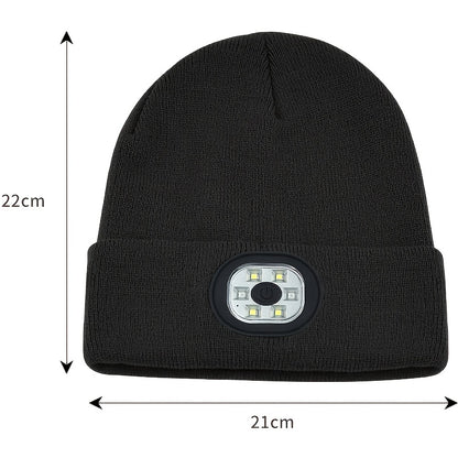 🎧Bluetooth LED black knitted hat