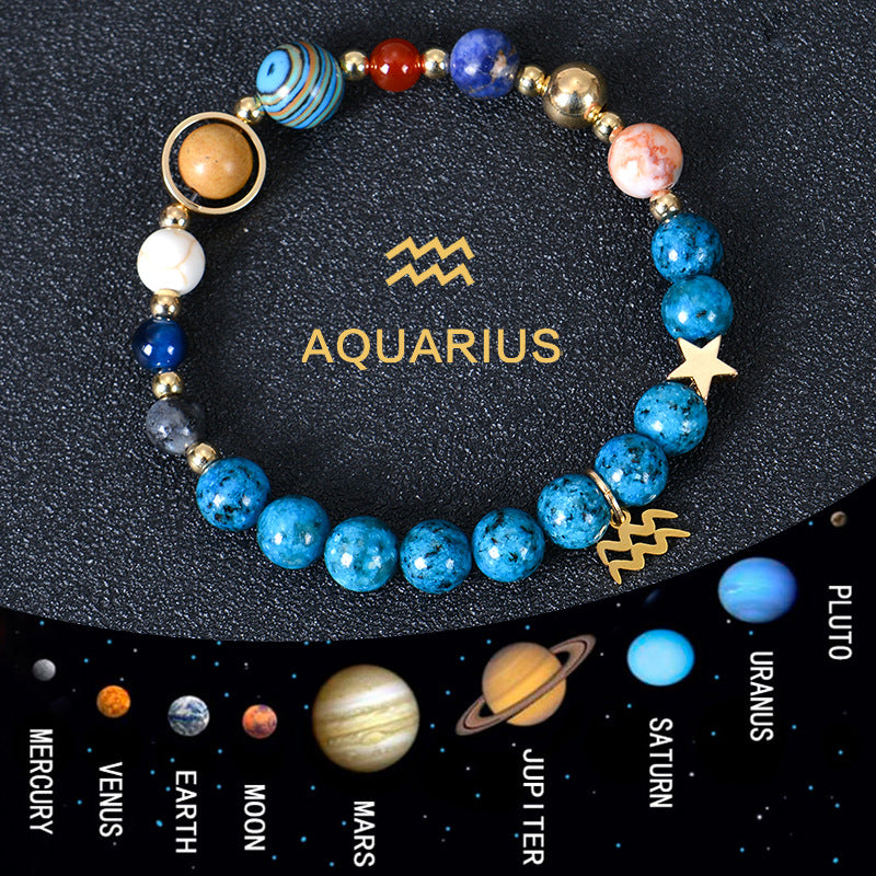 Eight planets and 12 constellations bracelet