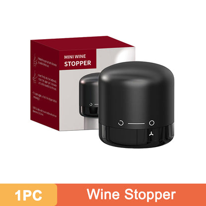 Wine bottle stopper (screw-on type)