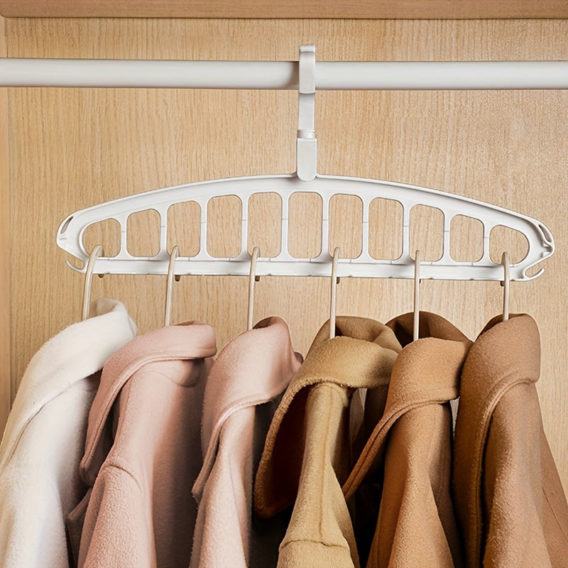 Eleven-hole multi-functional rotating clothes hanger
