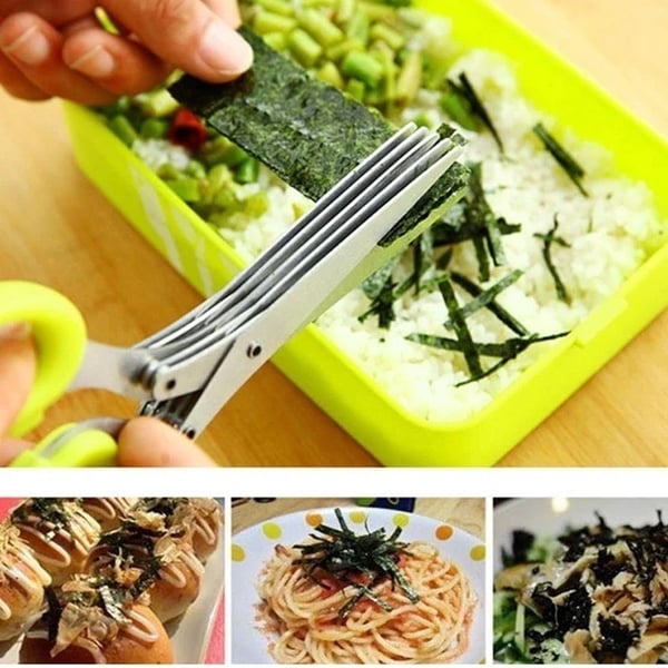✂️Garlic Press Rocker+5 Blade Kitchen Salad Scissors