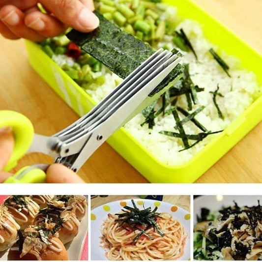 ✂️Garlic Press Rocker+5 Blade Kitchen Salad Scissors