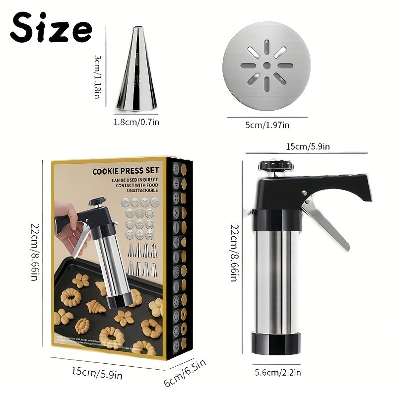 22-piece cookie press/extruder set