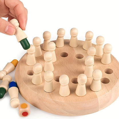 Wooden memory matching game