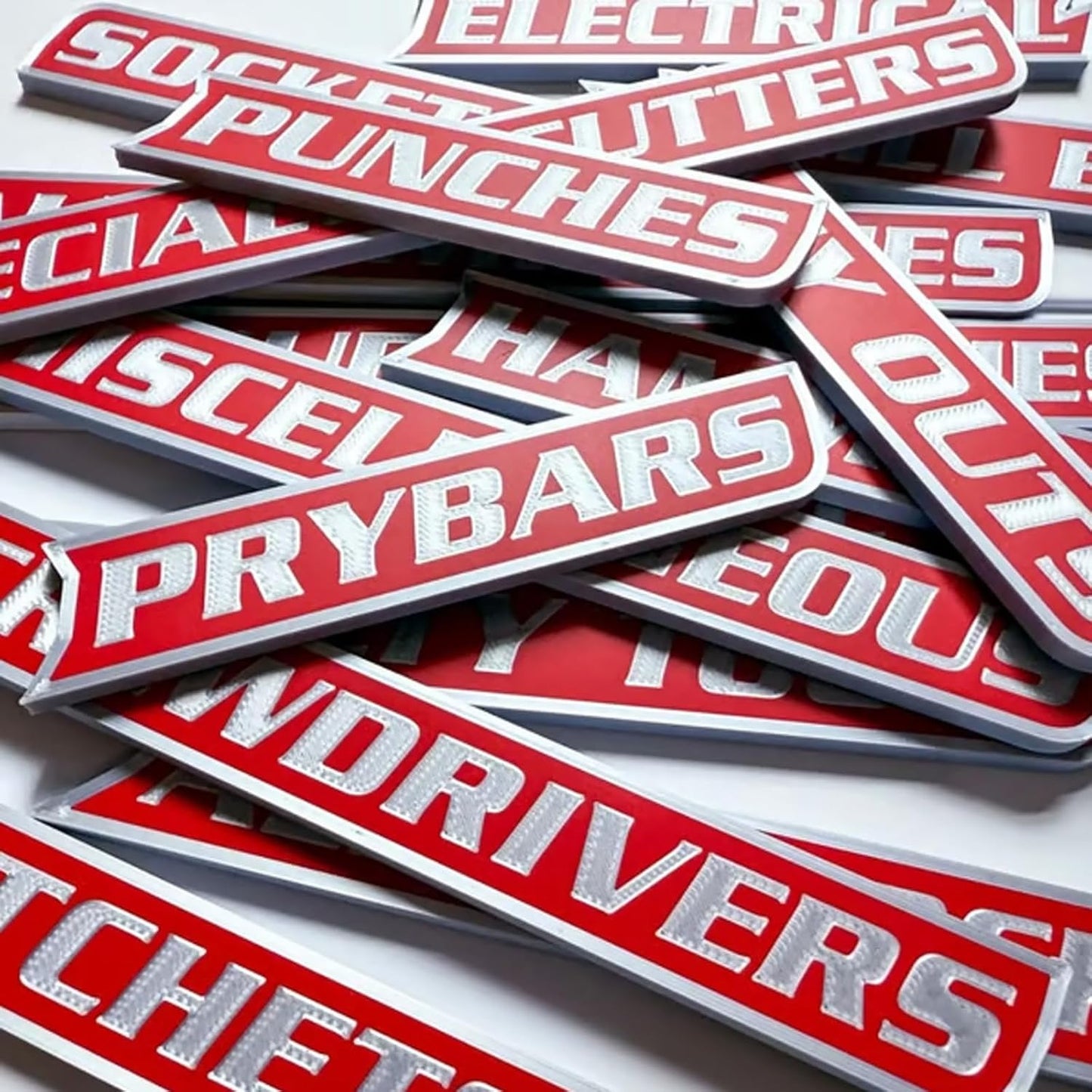 🔩12 magnetic toolbox labels