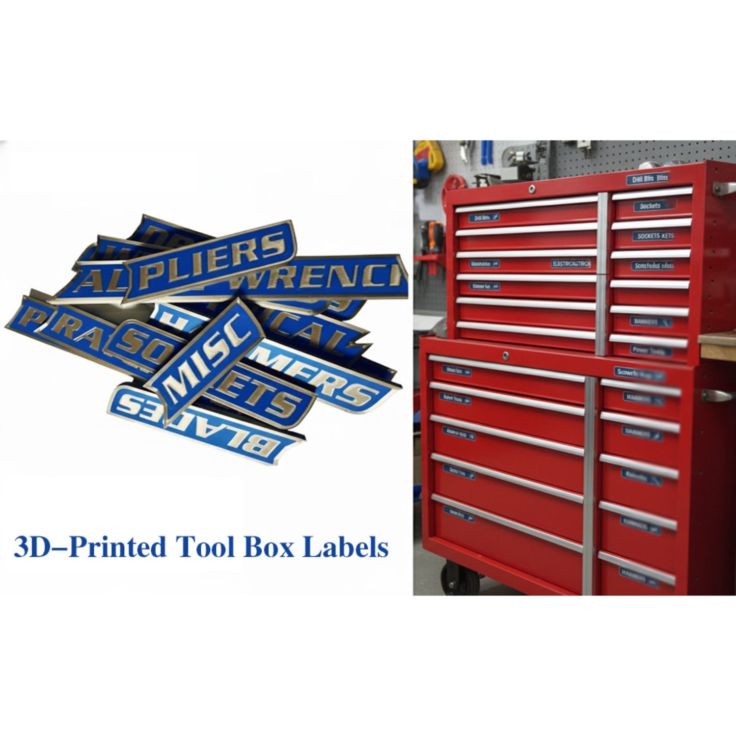 🔩12 magnetic toolbox labels