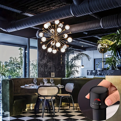 Wine bottle stopper (screw-on type)