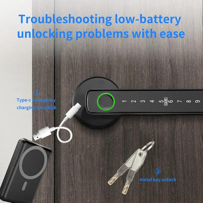 🚪Multifunctional wooden door fingerprint lock