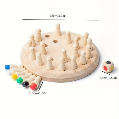 Wooden memory matching game