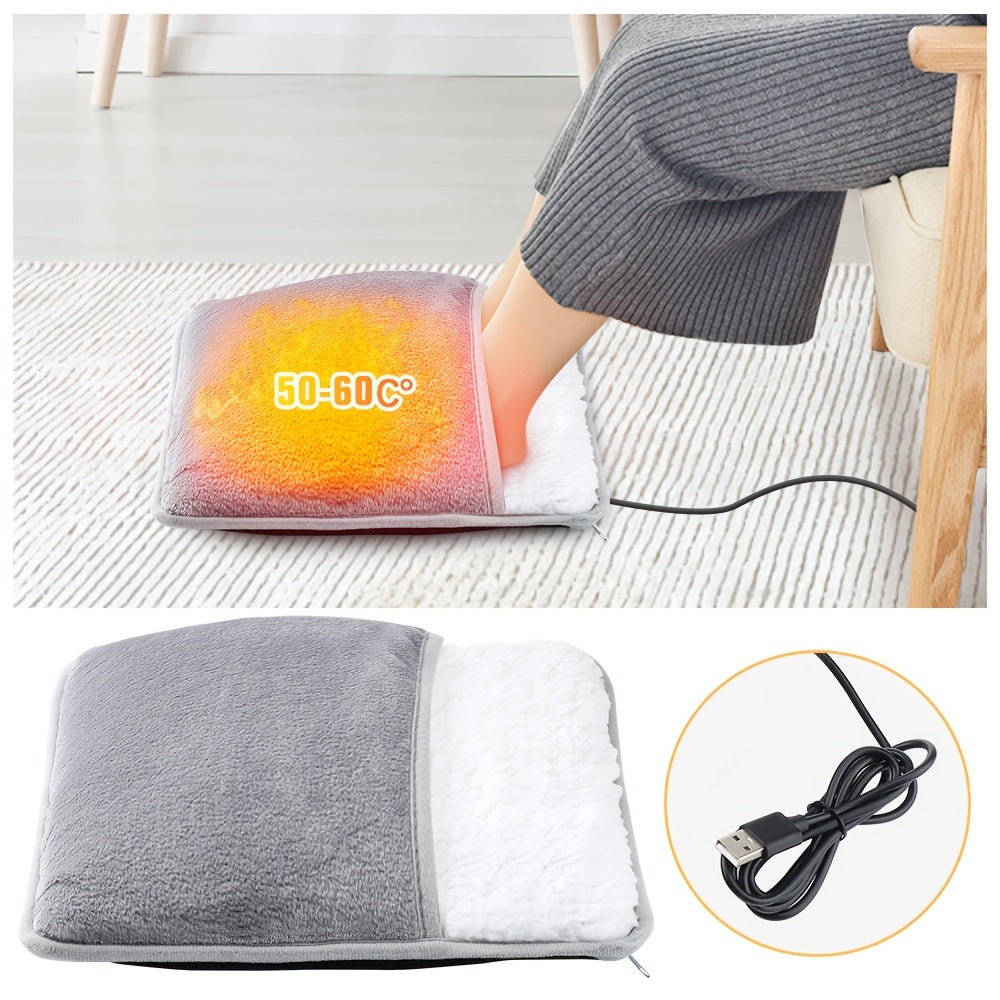 USB-powered electric foot warmer mat