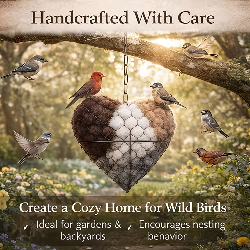 🐦Handmade heart-shaped fiber bird's nest
