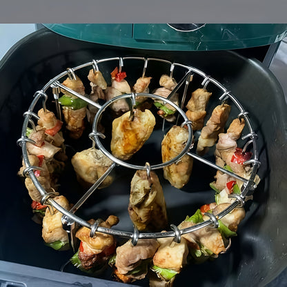 🔥304 stainless steel vertical grill with 24 skewers