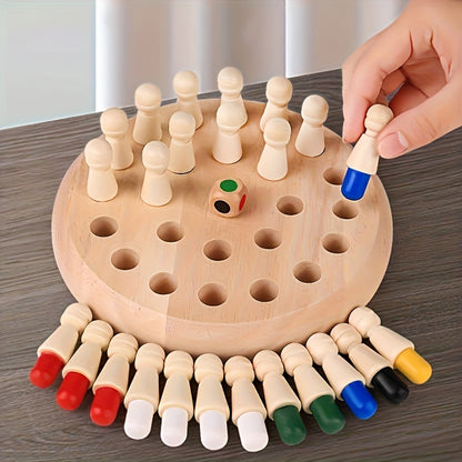 Wooden memory matching game