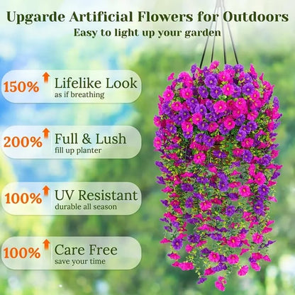 🌺UV Resistant Hanging Artificial Morning Glory Vine 💖(2 PCS)