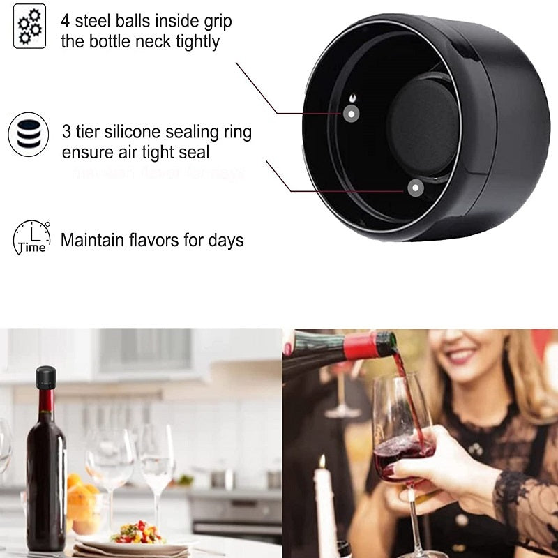 Wine bottle stopper (screw-on type)