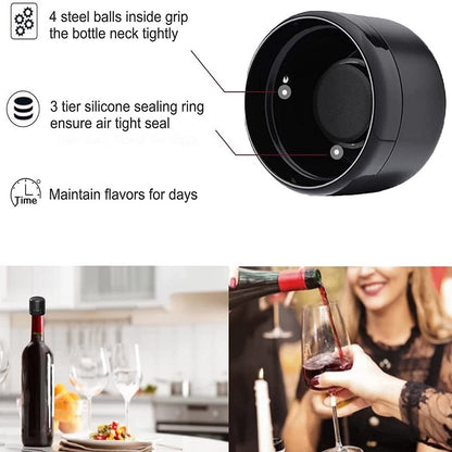 Wine bottle stopper (screw-on type)