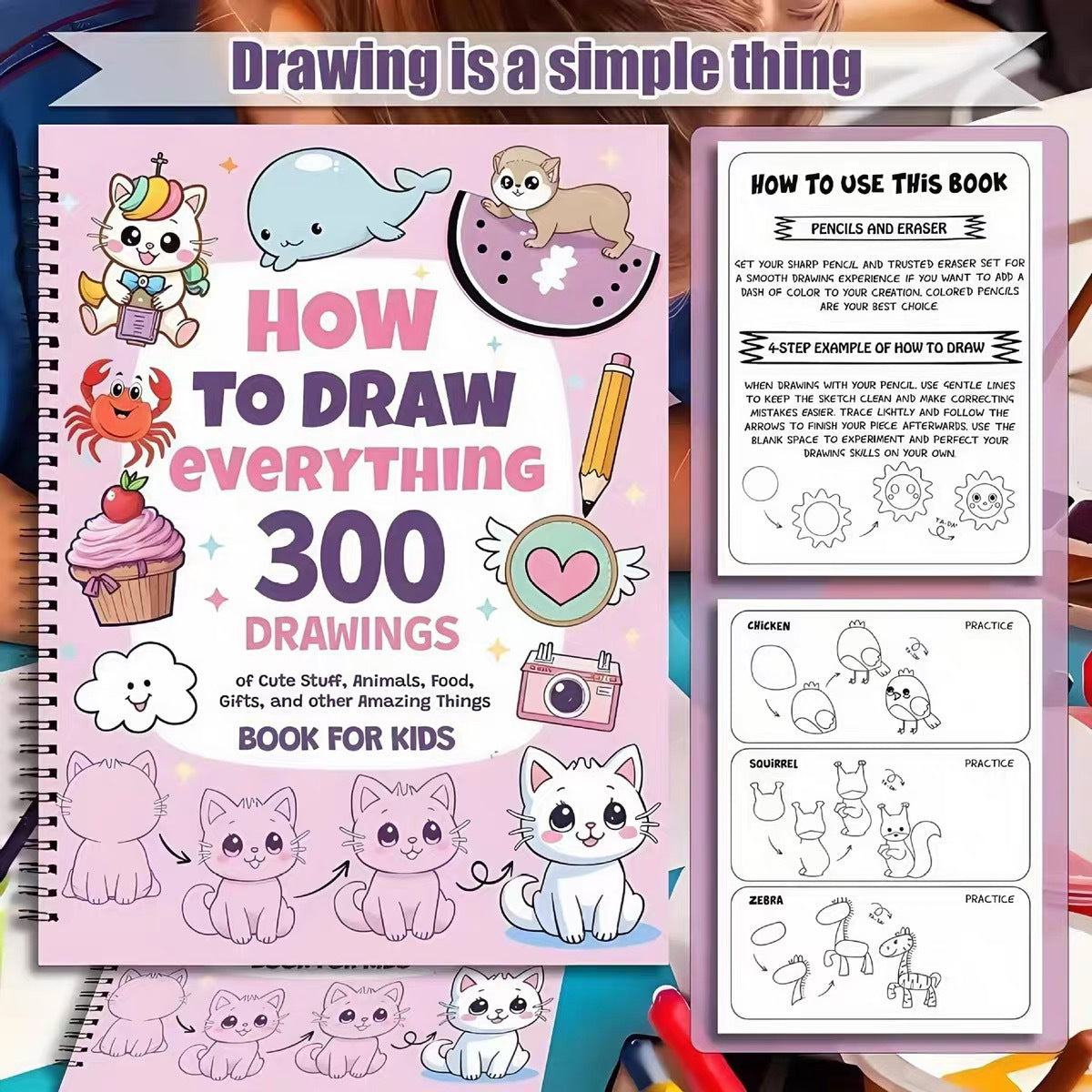 📘300-Step Drawing Book