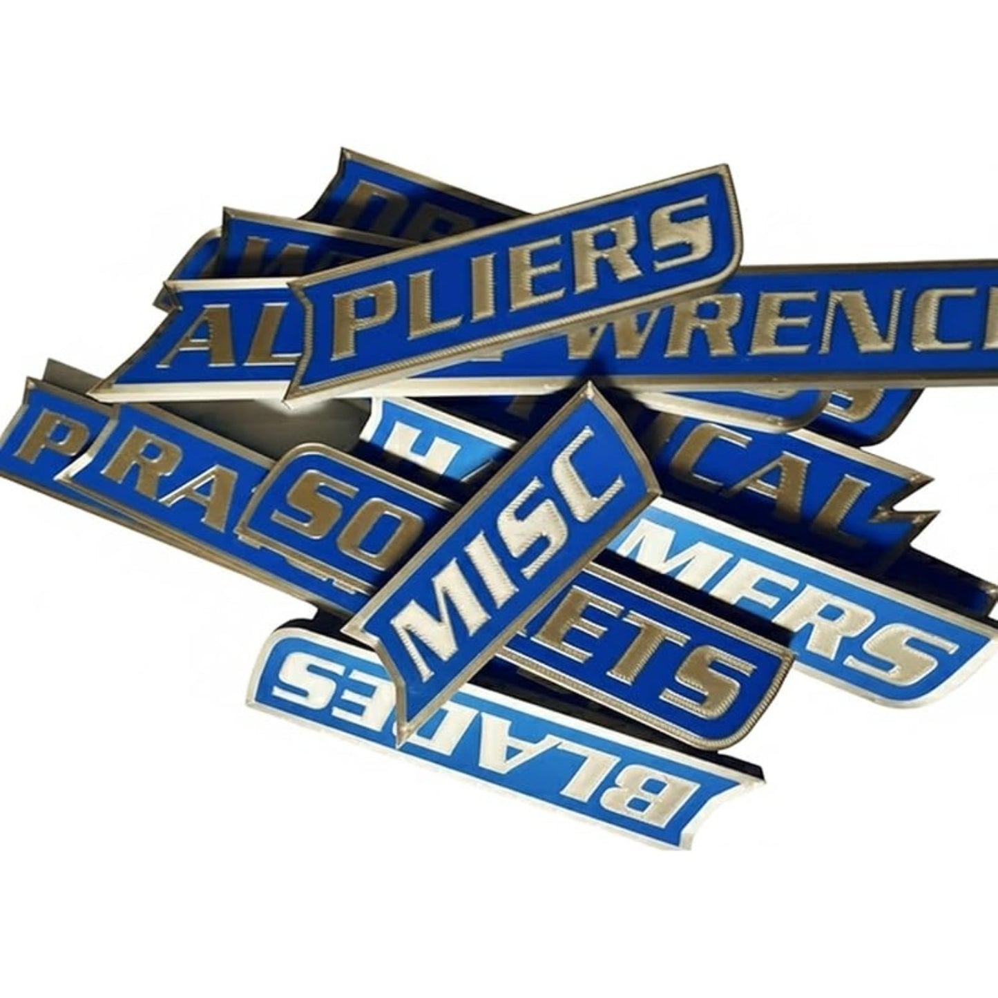 🔩12 magnetic toolbox labels