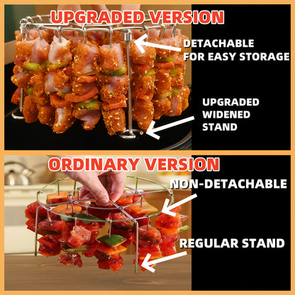 🔥304 stainless steel vertical grill with 24 skewers