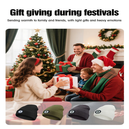 🎧Bluetooth LED black knitted hat