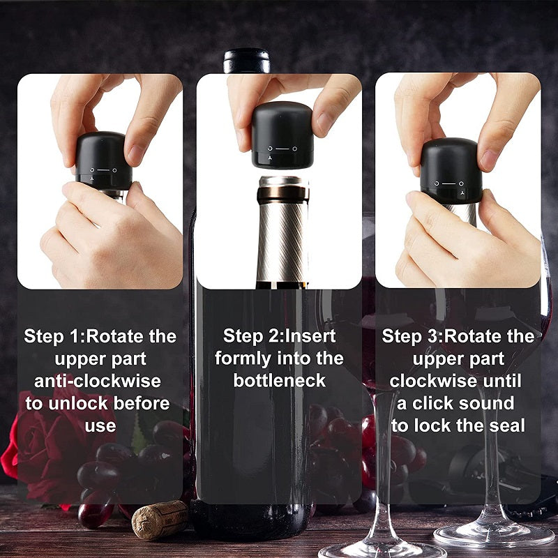 Wine bottle stopper (screw-on type)