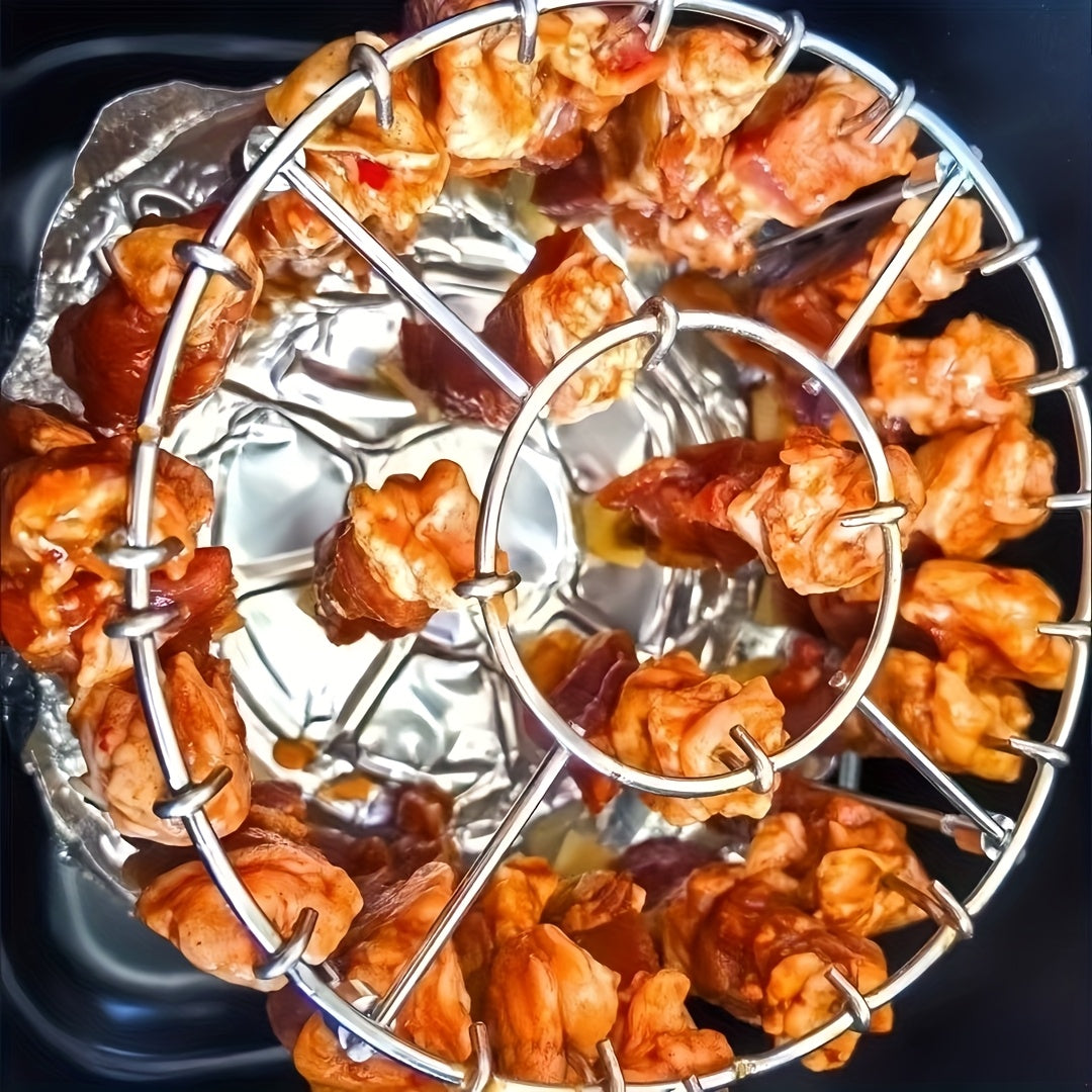 🔥304 stainless steel vertical grill with 24 skewers