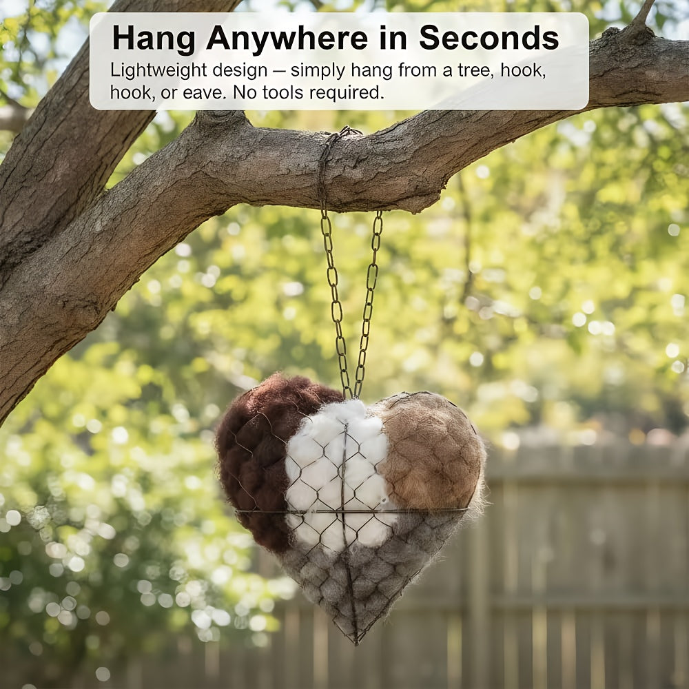 🐦Handmade heart-shaped fiber bird's nest