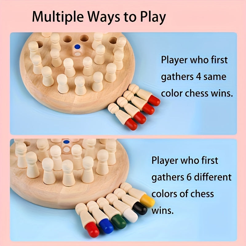 Wooden memory matching game