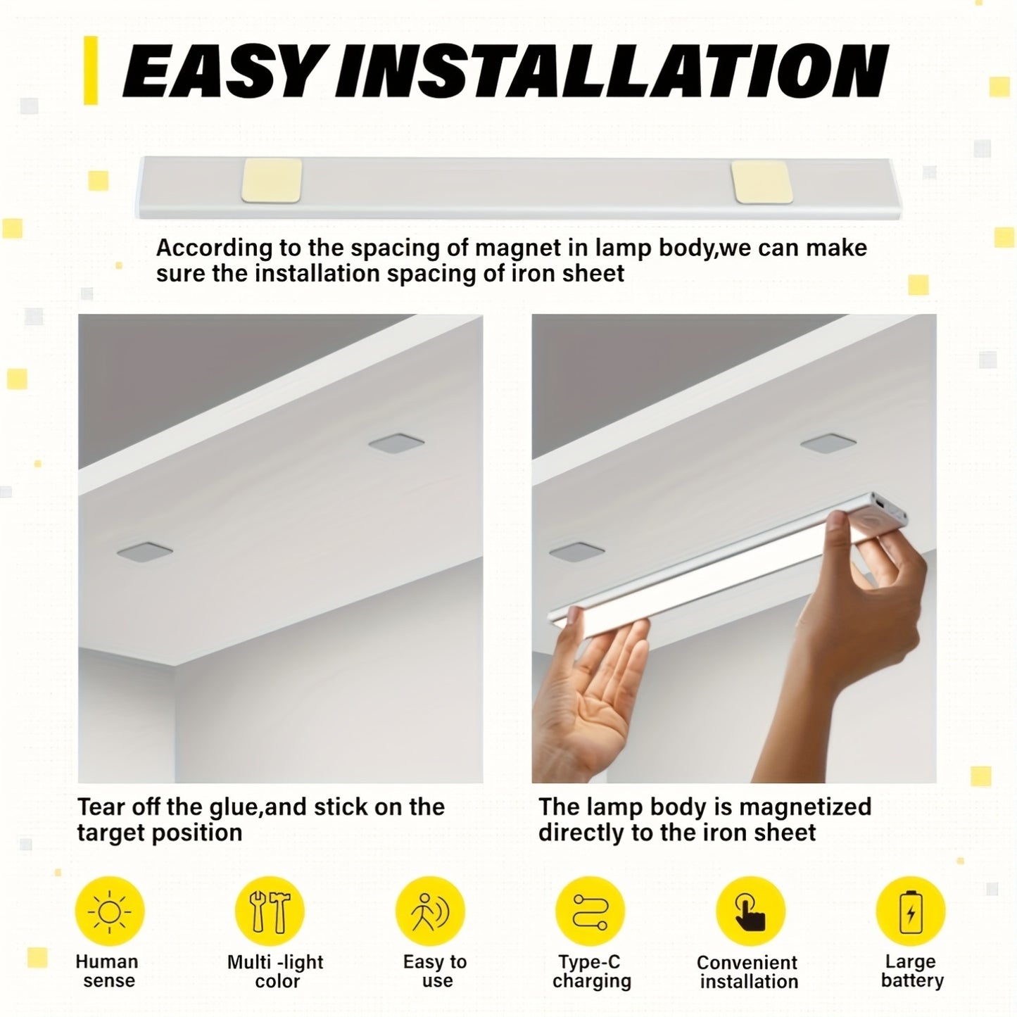 【🔥13500 units sold】Human body magnetic suction LED sensor light