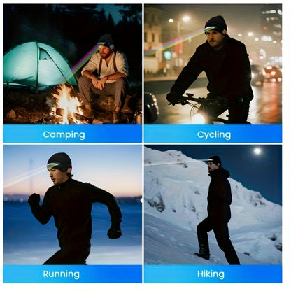 🎧Bluetooth LED black knitted hat