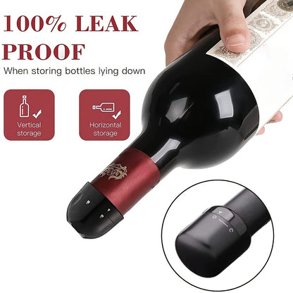 Wine bottle stopper (screw-on type)