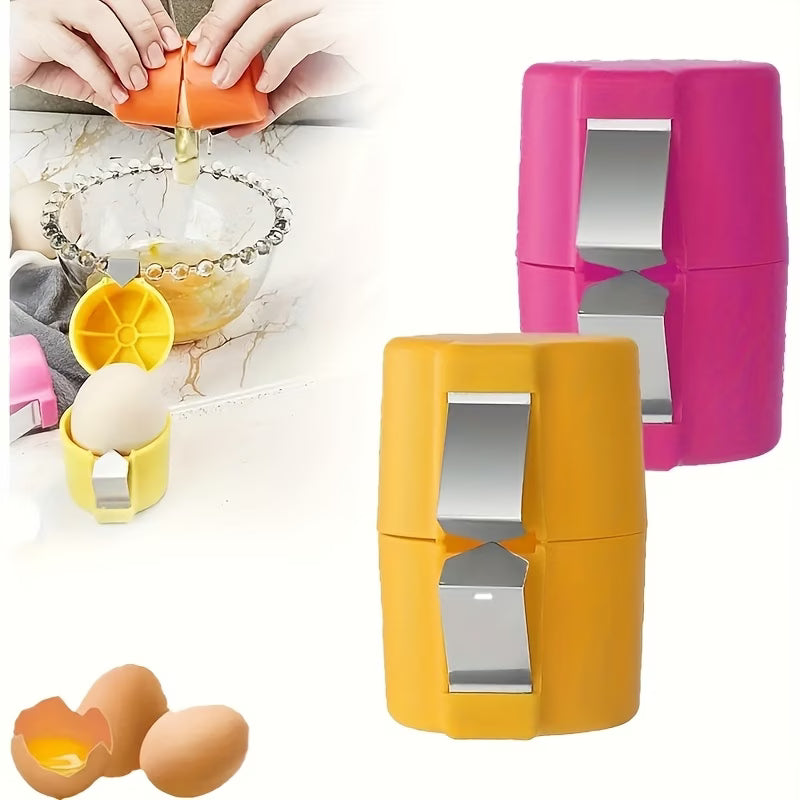 🥚Durable Egg Opener with Sharp Metal Blade & Ergonomic Non-Slip Handle