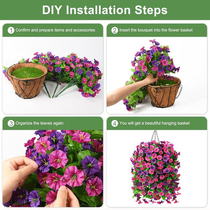 🌺UV Resistant Hanging Artificial Morning Glory Vine 💖(2 PCS)