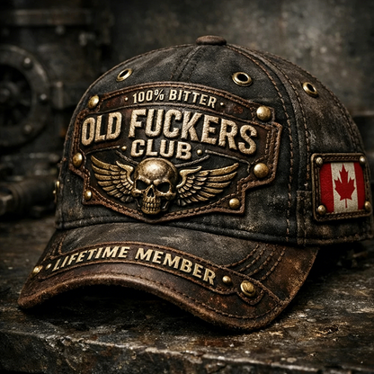 🏆Flash Sale 60% OFF - ❤️Old Fuckers Club-Handmade Vintage Baseball Cap🎁-BUY 3 FREE SHIPPING