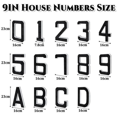 ☀️Solar Lighted House Numbers 9 Inch Waterproof LED Address Signs✨