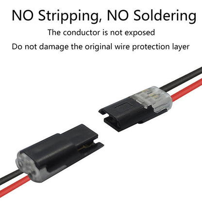 Limited Offer -🔌2-Pin Solderless Wire Connector – Compact Plug for LED Strips & 18–22 AWG Cables