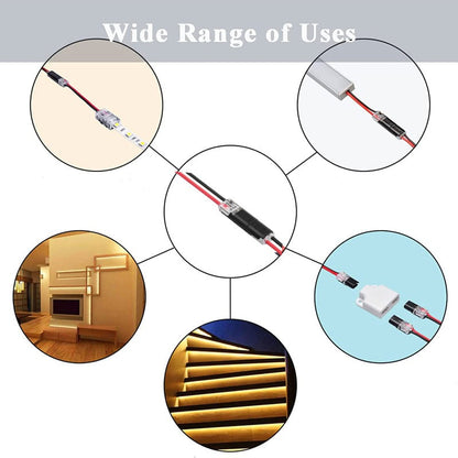 Limited Offer -🔌2-Pin Solderless Wire Connector – Compact Plug for LED Strips & 18–22 AWG Cables