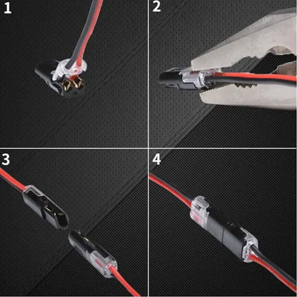 Limited Offer -🔌2-Pin Solderless Wire Connector – Compact Plug for LED Strips & 18–22 AWG Cables
