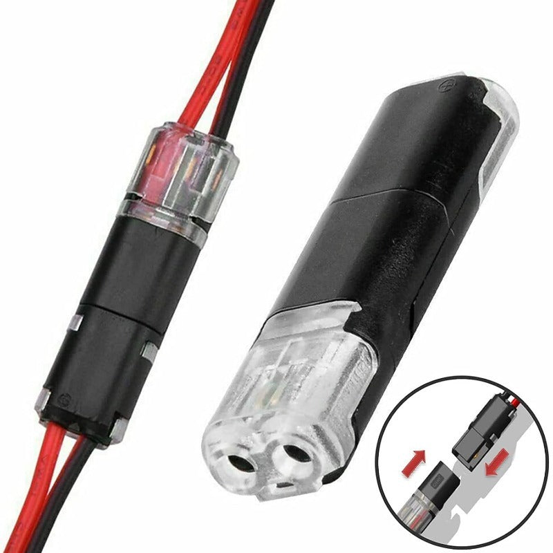 Limited Offer -🔌2-Pin Solderless Wire Connector – Compact Plug for LED Strips & 18–22 AWG Cables
