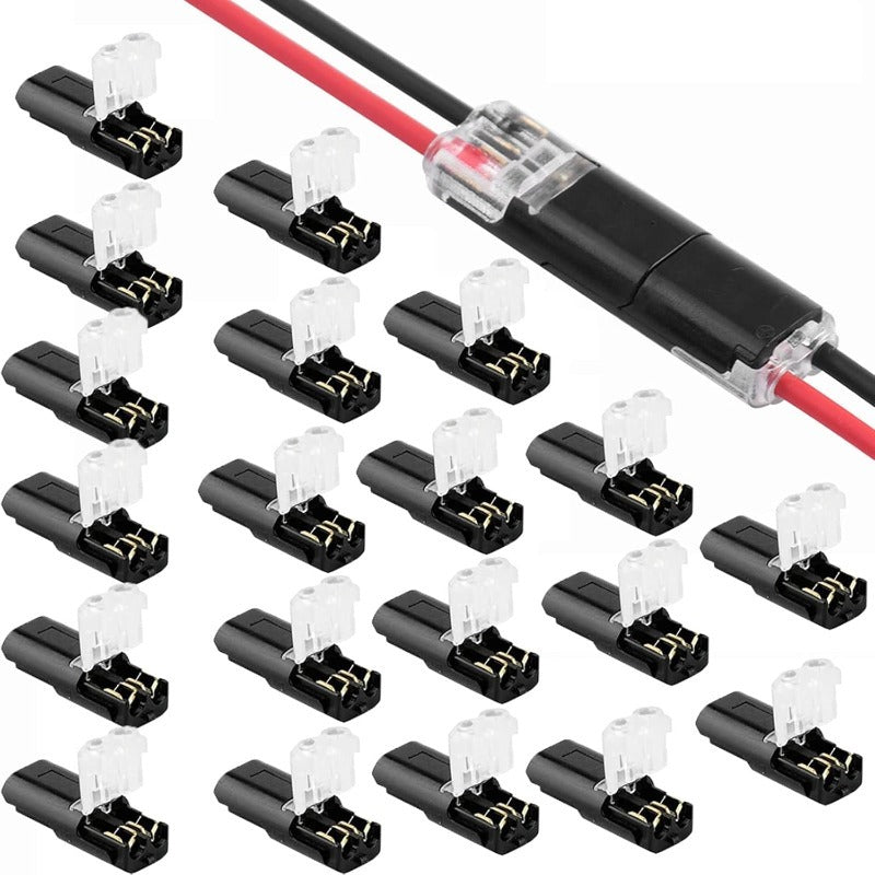 Limited Offer -🔌2-Pin Solderless Wire Connector – Compact Plug for LED Strips & 18–22 AWG Cables