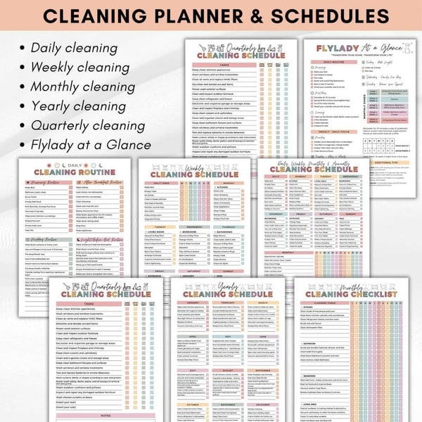 📓ADHD Cleaning & Organizing Toolkit - Chore Planner✔